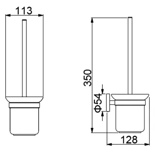 Ёршик для туалета Timo Saona 13061/19 розовое золото